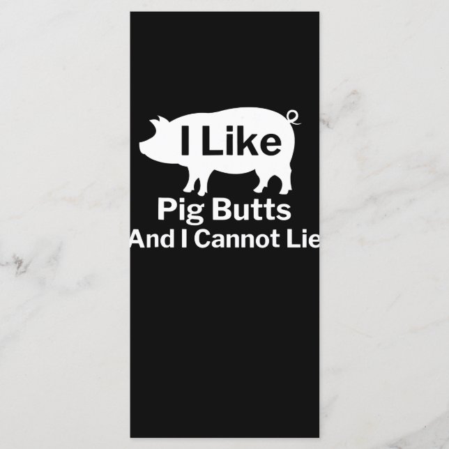 BBQ | BBQ I Like Pig Butts And I Cannot Lie Menu (Front)