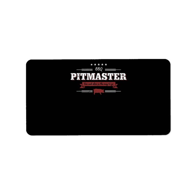 BBQ | BBQ Pitmaster Low And Slow Is Way To Funny Label (Front)