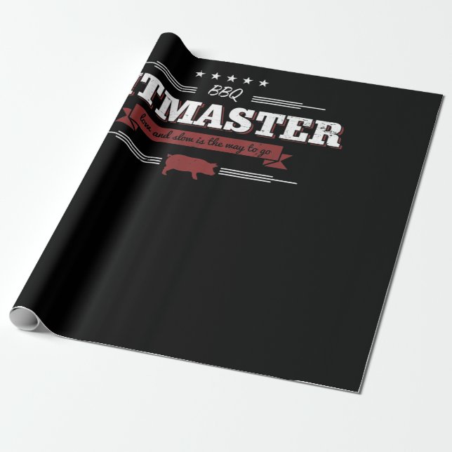 BBQ | BBQ Pitmaster Low And Slow Is Way To Funny Wrapping Paper (Unrolled)