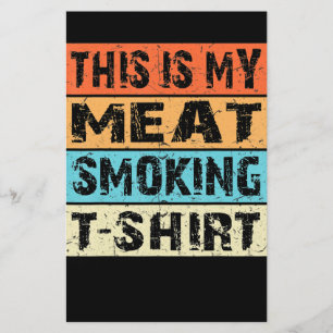 BBQ BBQ Smoker This Is My Meat Smoking Gift Stationery