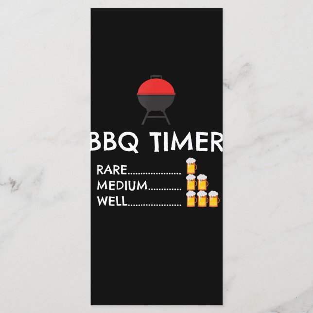 BBQ |BBQ Timer Barbecue Funny Grill Grilling Gift Menu (Front)