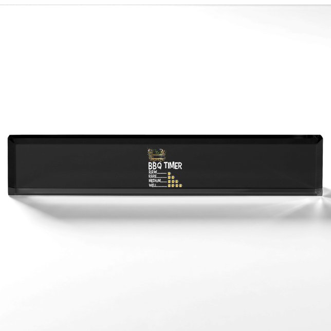 BBQ | BBQ Timer Barbecue Funny Grill Grilling Gift Nameplate (Front)