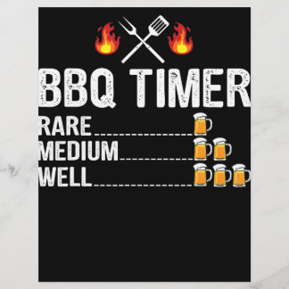 BBQ | BBQ Timer Drinking Grilling Grill Beer Flyer