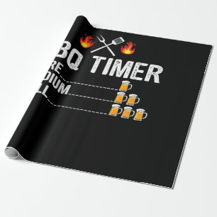 BBQ BBQ Timer Drinking Grilling Grill Beer Wrapping Paper