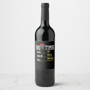 BBQ   BBQ Timer Funny Beer Steak Grilling Grill Wine Label