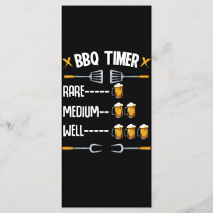 BBQ BBQ Timer Rare Medium Well Beer Drinker Menu