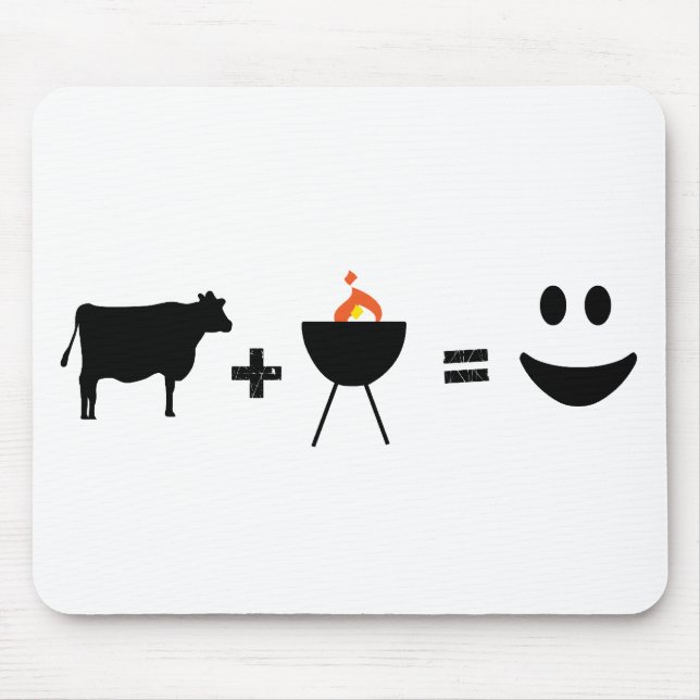 BBQ Beef Happy Mouse Pad (Front)