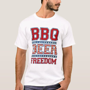BBQ Beer Freedom America Beer Party 4Th Of July Me T-Shirt