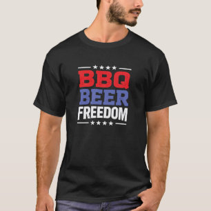 BBQ Beer Freedom Fourth of July Patriotic Summer H T-Shirt
