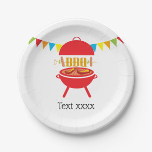 bbq birthday party, barbecue, bbq grill, paper plate