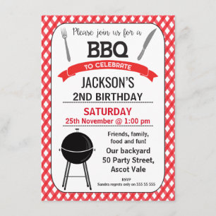BBQ Birthday Party Invitation