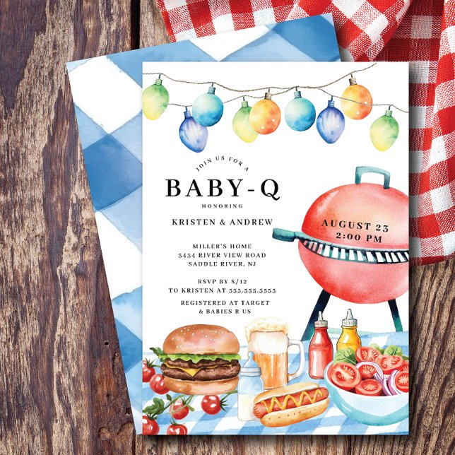 BBQ Bliss Boys Baby Shower Invitation (Creator Uploaded)