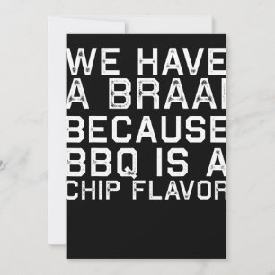 BBQ   Braai Funny South Africa Family BBQ Gift Holiday Card