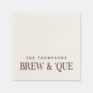 BBQ   Brew & 'Que Custom Personalised Napkin