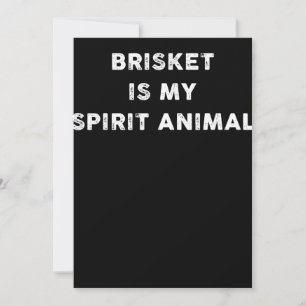 BBQ Brisket Is My Spirit Animal BBQ Gifts Holiday Card