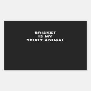 BBQ Brisket Is My Spirit Animal BBQ Gifts Rectangular Sticker