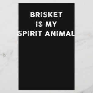 BBQ Brisket Is My Spirit Animal BBQ Gifts Stationery