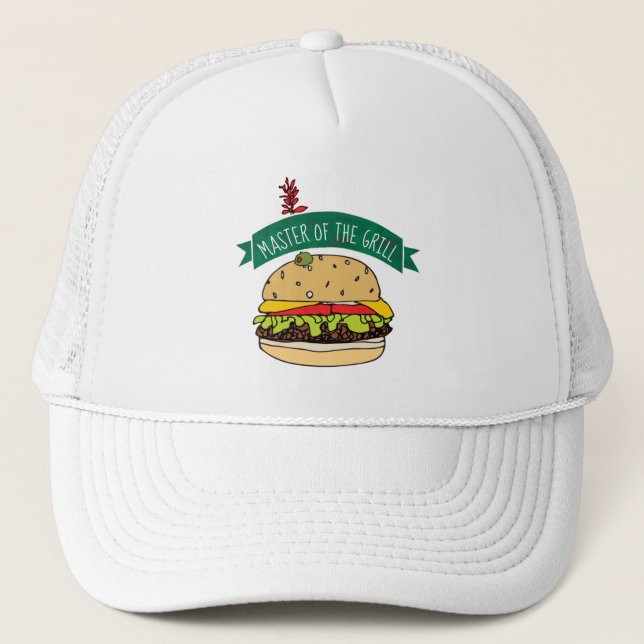BBQ Burger Master of the Grill Trucker Hat (Front)