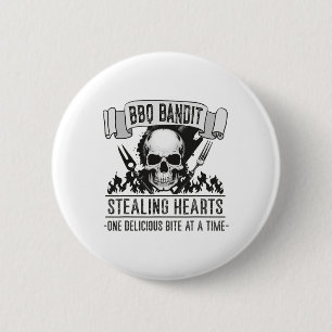 Bbq Byndit Stealing Hearts Funny Grilling Bbq Love 6 Cm Round Badge