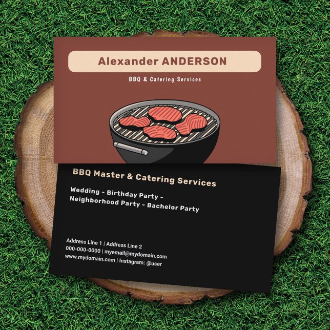 BBQ & Catering Services Business Card (BBQ & Catering Services Business Card)