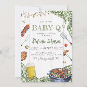 BBQ Children's BABY-Q Baby Shower Invitation