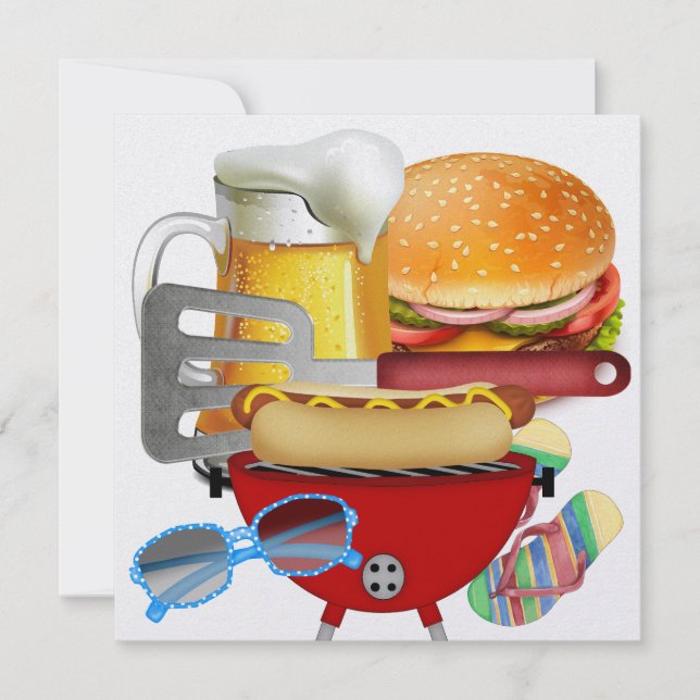 BBQ Cook Out - 4th of July Invitation (Front)