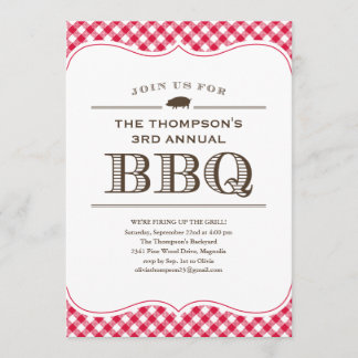 BBQ Cookout Invitations