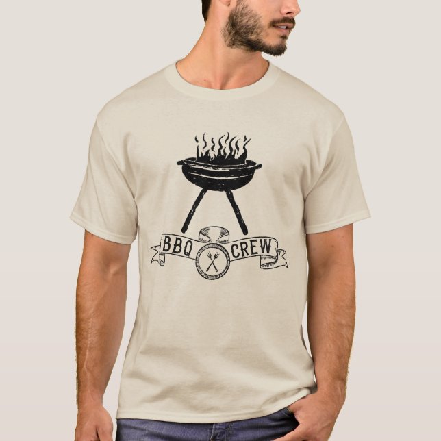 BBQ Crew barbecue vintage design  T-Shirt (Front)