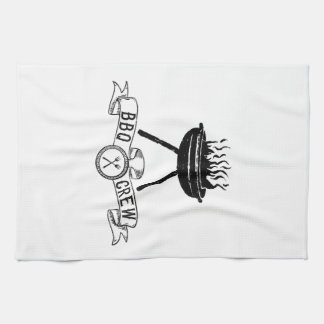 BBQ Crew rustic vintage Tea Towel