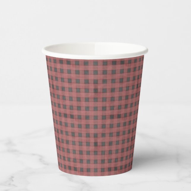 BBQ Cups | Buffalo Check (Left)