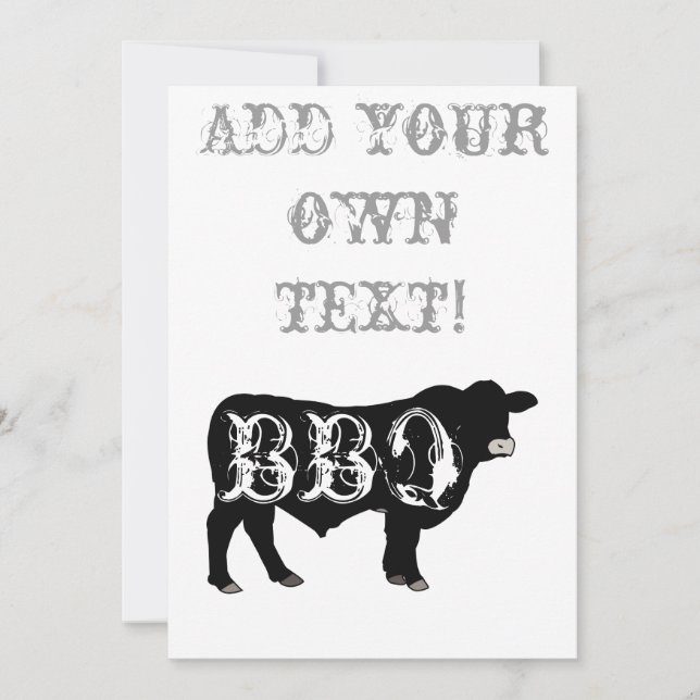 BBQ custom invite (Front)