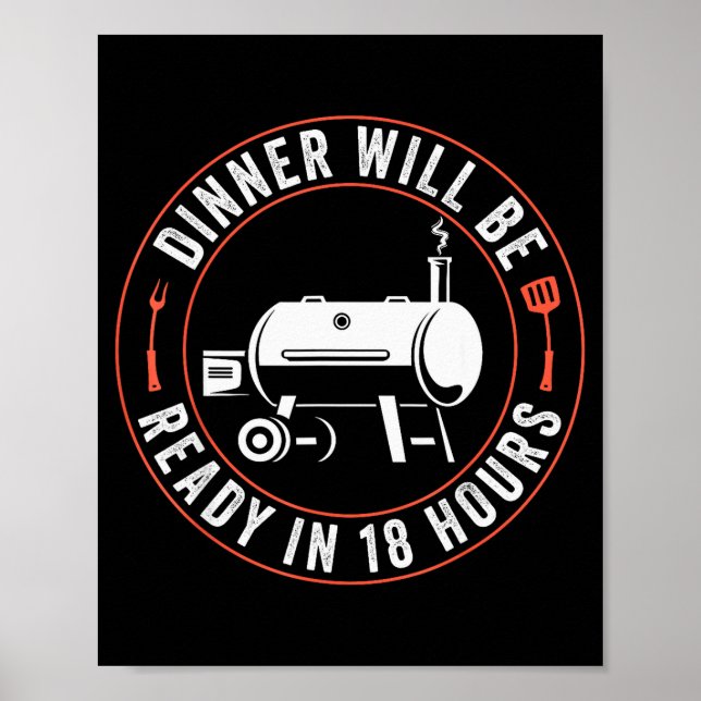 Bbq Dad Funny Smoking Meat Smoker Barbecue Dad App Poster (Front)