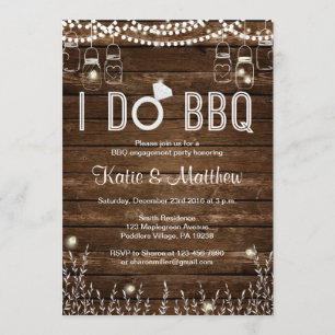 BBQ Engagement Party Invitations