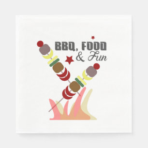 BBQ Father's Day Dad Grandpa Cookout Napkin