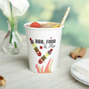 BBQ Father's Day Dad Grandpa Cookout Paper Cups