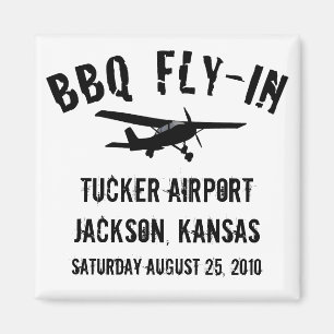 BBQ Fly-In Aeroplane Magnet