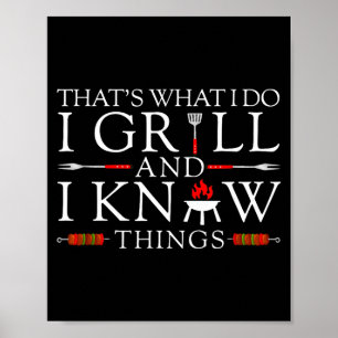Bbq food lover that's what do grill and know poster
