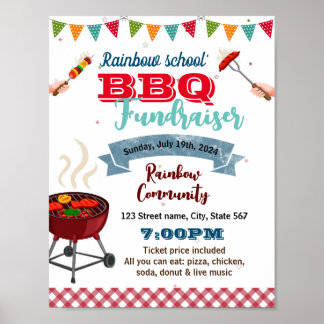 BBQ Fundraiser template Poster