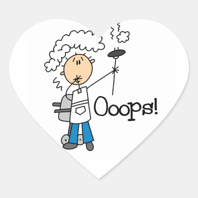 BBQ Gone Bad Heart Sticker (Front)