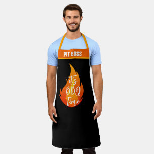 BBQ Grill Apron, Personalised Funny Pit Boss Gift Apron