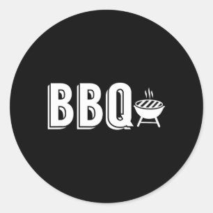 Bbq Grill Barbecue Enthusiast Summer Classic Round Sticker
