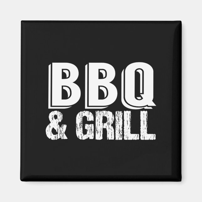 Bbq Grill Cooking Enthusiast Summer Magnet (Front)