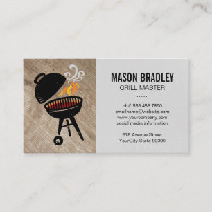 BBQ Grill Flames Business Card