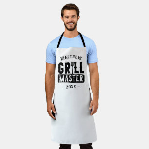  BBQ Grill Master Personalised Best Dad Father's   Apron
