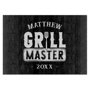 BBQ Grill Master Personalised Best Dad Father's Cutting Board