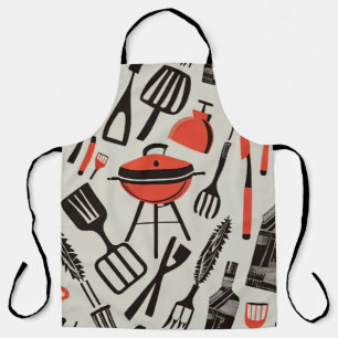 BBQ Grill Pattern Apron