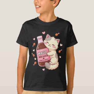 Bbq Grilling Funny Cat Hugging Magic Bbq Sauce T-Shirt
