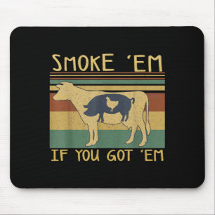 BBQ Grilling Funny Meat Smoker Foodie Lover Mouse Pad