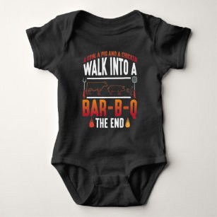 BBQ Grilling Summer Barbecue Pig Chicken Cow Baby Bodysuit