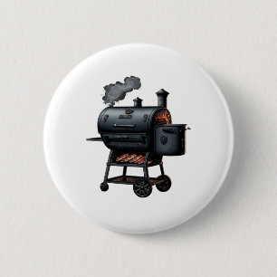 Bbq Grills Offset Smoker Byrbeque Grilling Meat Sm 6 Cm Round Badge